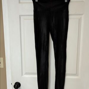 SPANX Shiny Black High-Rise Leggings